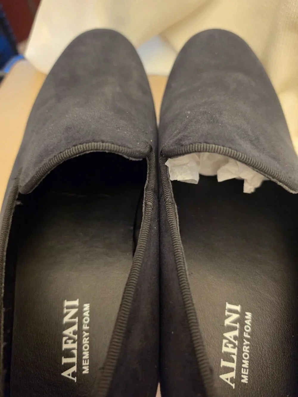 ALFANI Black Memory Foam Zion Round Toe Slip On Loafers Dress Shoes 8M